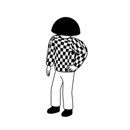 Illustration of a person standing with their hand on their hip.