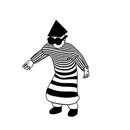 Illustration of a person striking a playful pose.